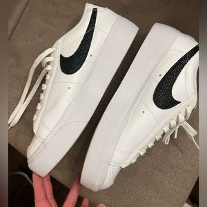 Nike women’s platform blazers. Size 9.5. Used. Black and white